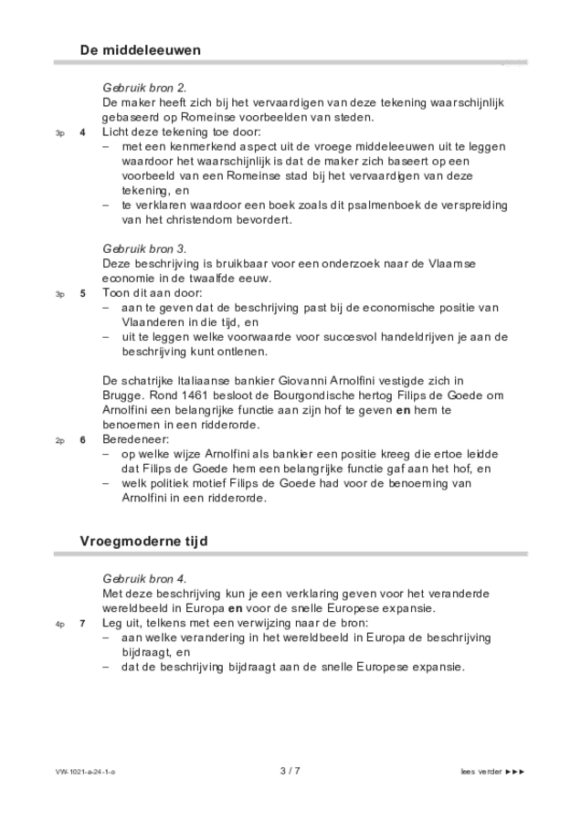 Opgaven examen VWO geschiedenis 2024, tijdvak 1. Pagina 3