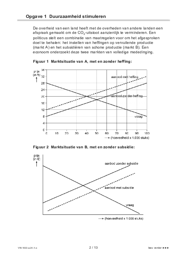 Opgaven examen VWO economie 2024, tijdvak 1. Pagina 2