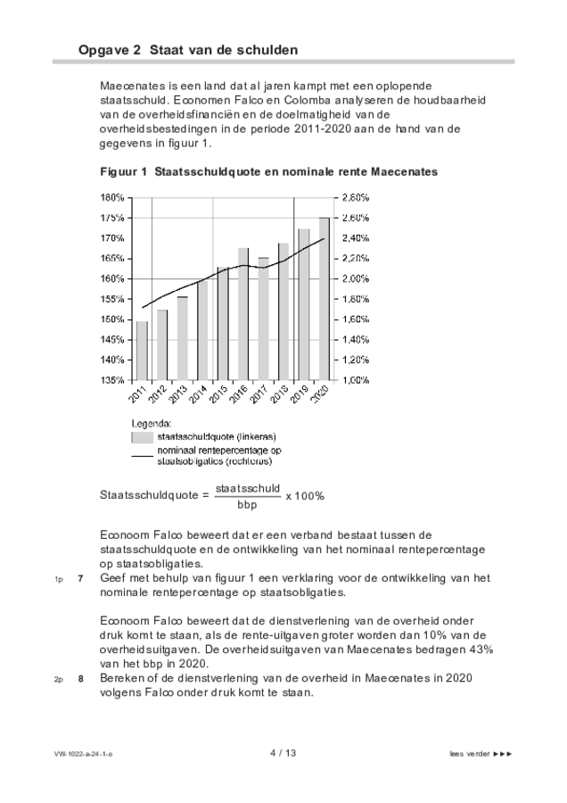 Opgaven examen VWO economie 2024, tijdvak 1. Pagina 4