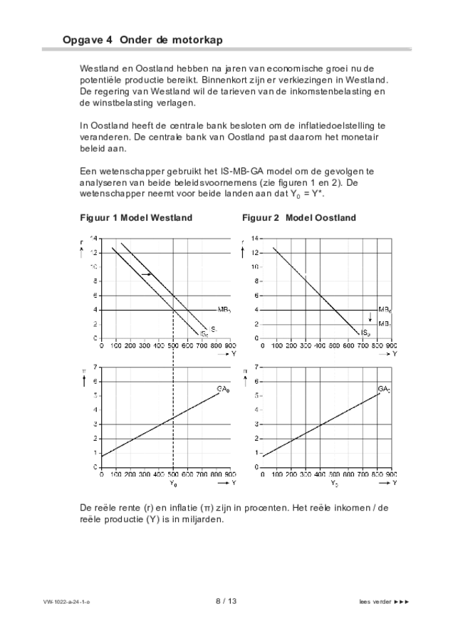 Opgaven examen VWO economie 2024, tijdvak 1. Pagina 8