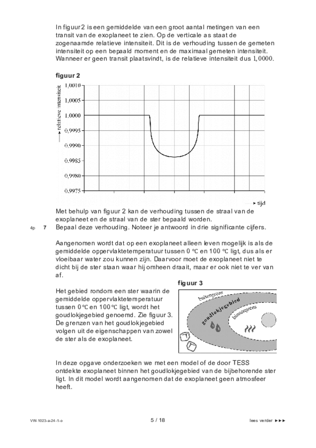 Opgaven examen VWO natuurkunde 2024, tijdvak 1. Pagina 5