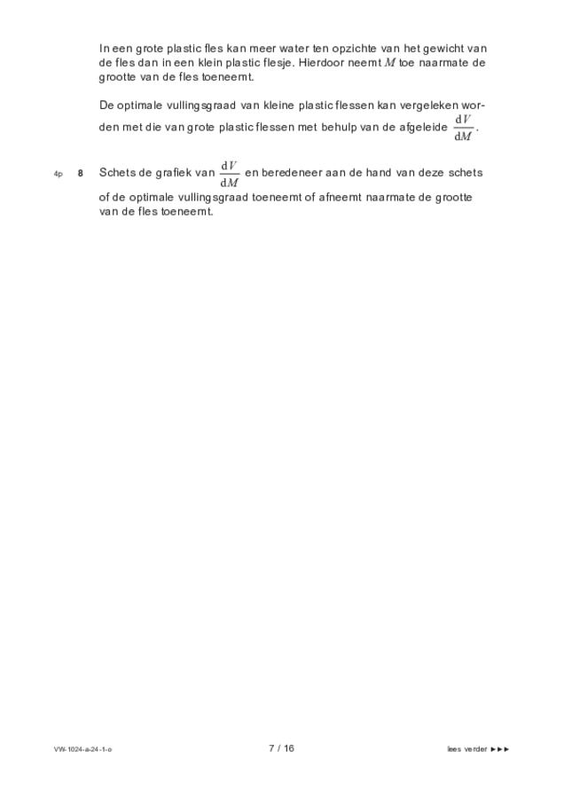 Opgaven examen VWO wiskunde A 2024, tijdvak 1. Pagina 7