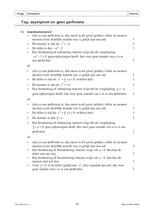 Correctievoorschrift examen VWO wiskunde B 2024, tijdvak 1. Pagina 15