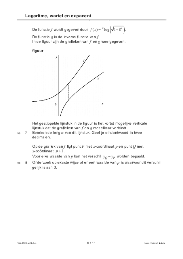 Opgaven examen VWO wiskunde B 2024, tijdvak 1. Pagina 6