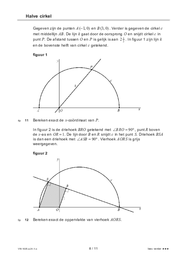 Opgaven examen VWO wiskunde B 2024, tijdvak 1. Pagina 8