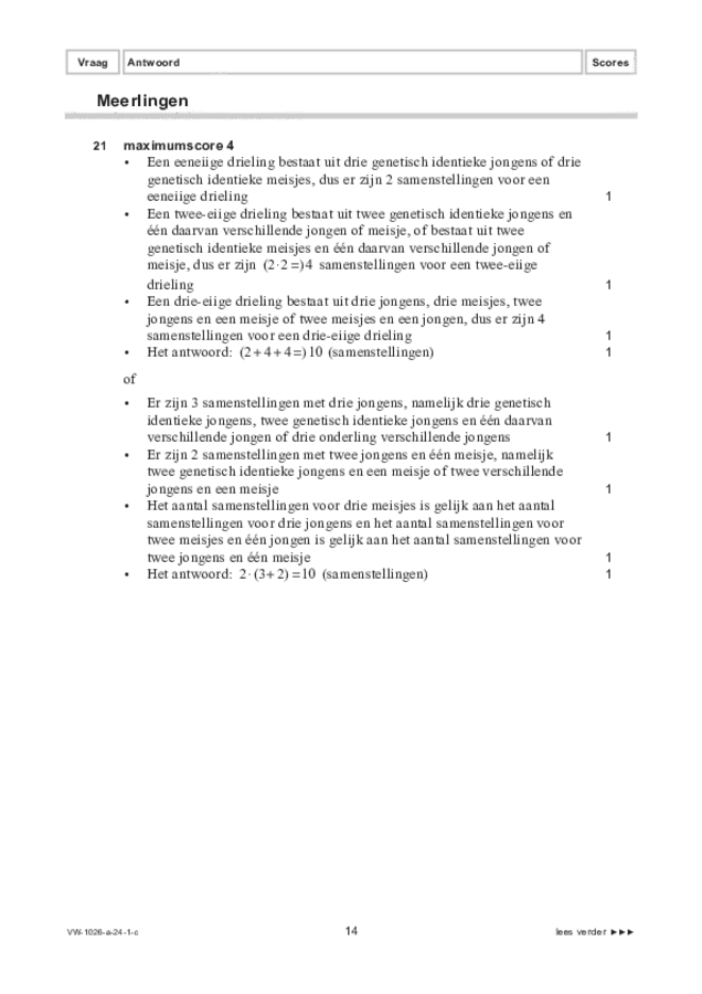 Correctievoorschrift examen VWO wiskunde C 2024, tijdvak 1. Pagina 14