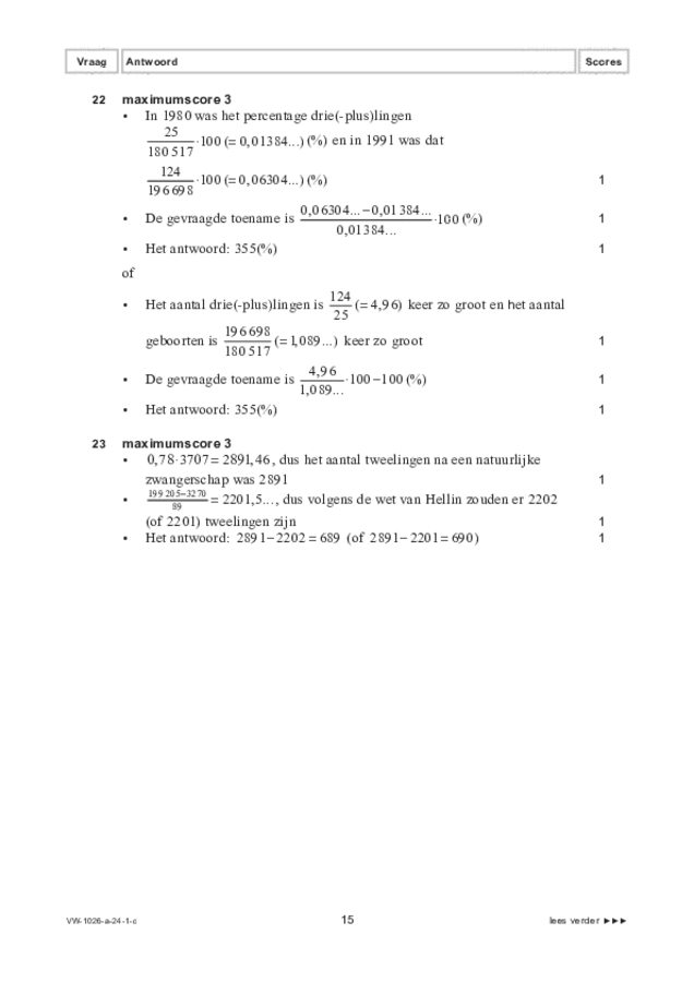Correctievoorschrift examen VWO wiskunde C 2024, tijdvak 1. Pagina 15