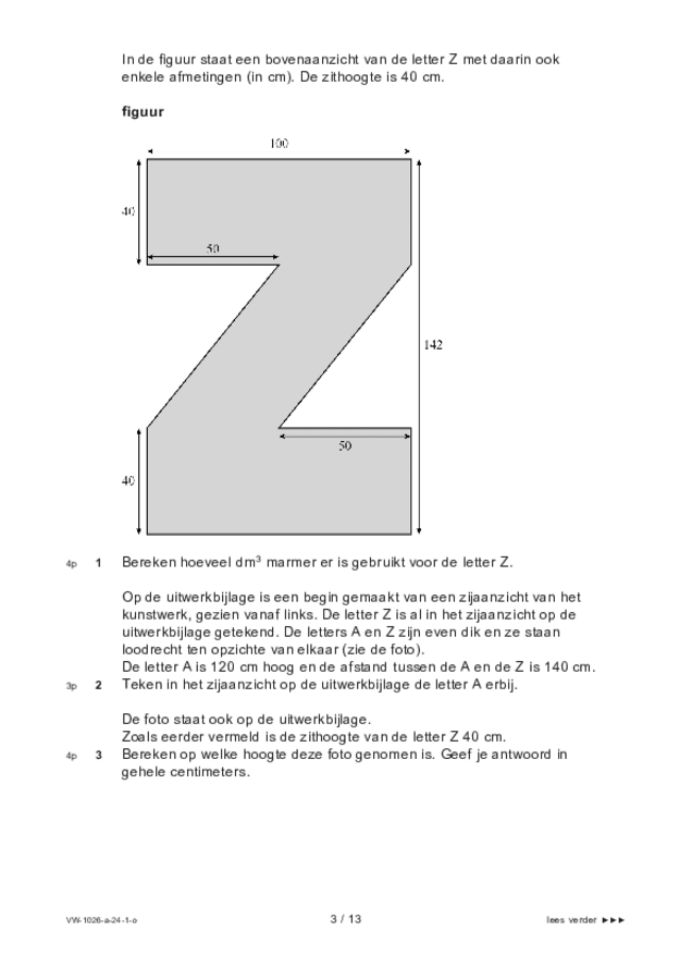 Opgaven examen VWO wiskunde C 2024, tijdvak 1. Pagina 3