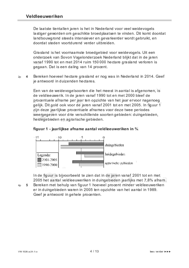 Opgaven examen VWO wiskunde C 2024, tijdvak 1. Pagina 4