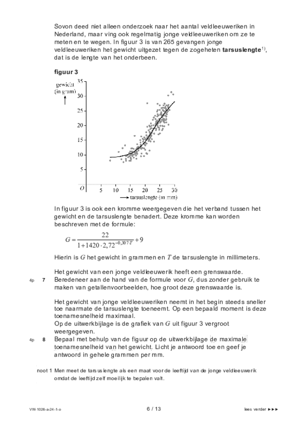 Opgaven examen VWO wiskunde C 2024, tijdvak 1. Pagina 6