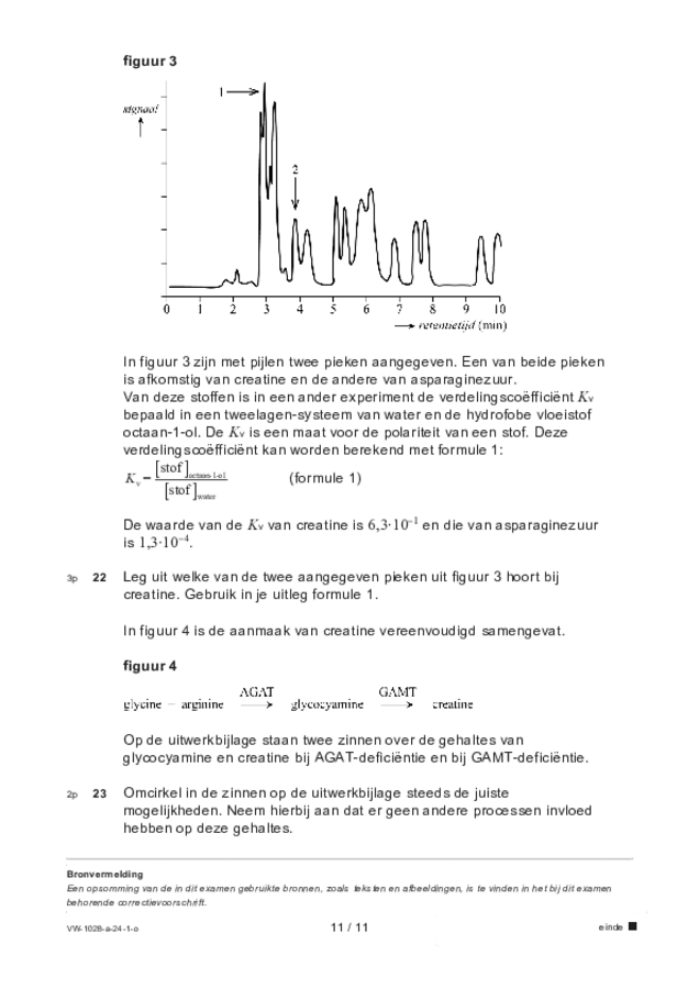 Opgaven examen VWO scheikunde 2024, tijdvak 1. Pagina 11