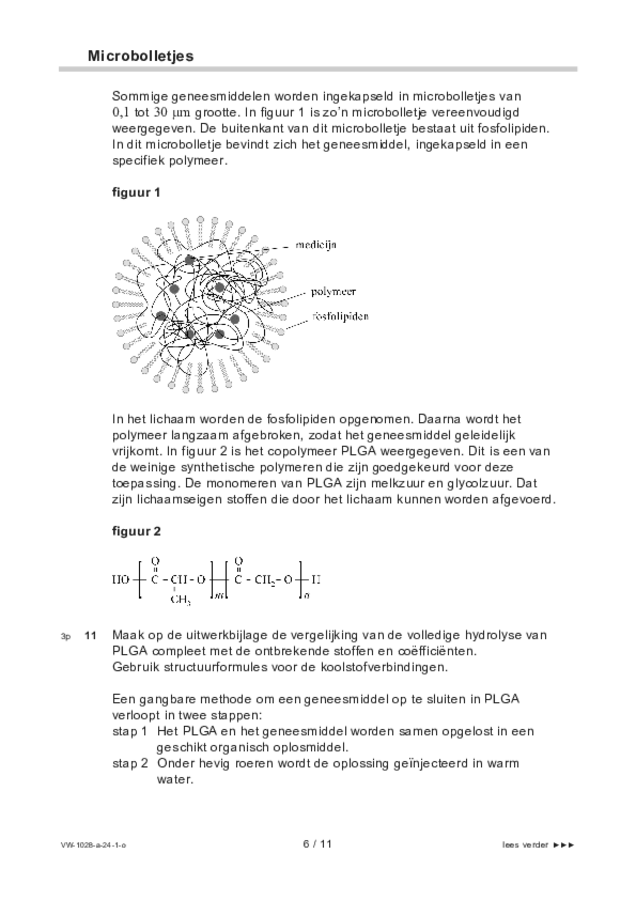 Opgaven examen VWO scheikunde 2024, tijdvak 1. Pagina 6