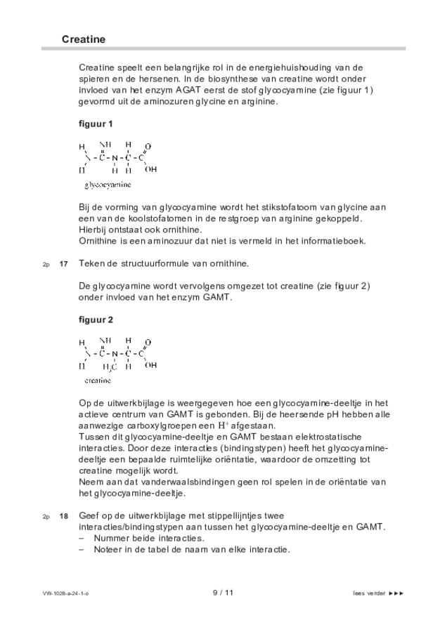 Opgaven examen VWO scheikunde 2024, tijdvak 1. Pagina 9