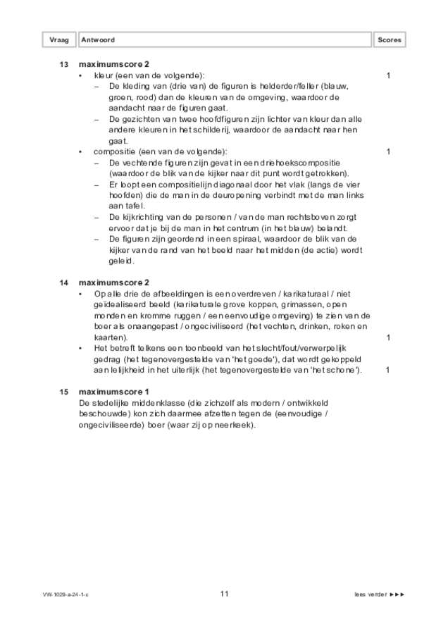 Correctievoorschrift examen VWO kunst (algemeen) 2024, tijdvak 1. Pagina 11