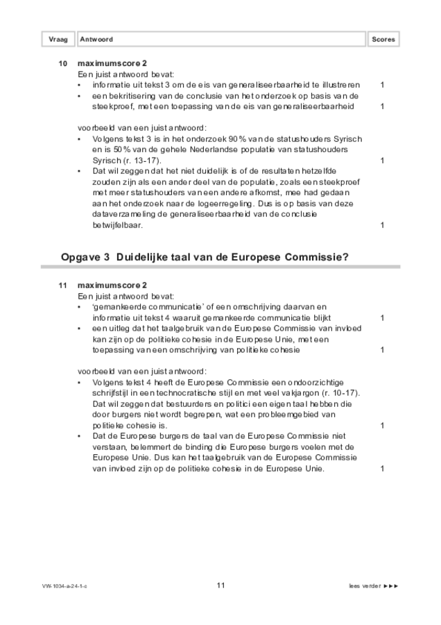 Correctievoorschrift examen VWO maatschappijwetenschappen 2024, tijdvak 1. Pagina 11