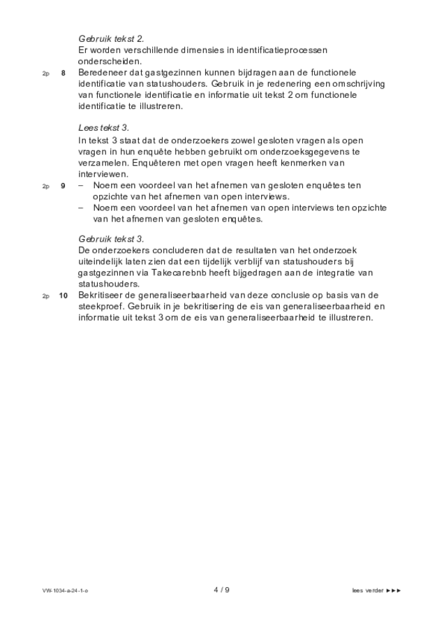 Opgaven examen VWO maatschappijwetenschappen 2024, tijdvak 1. Pagina 4