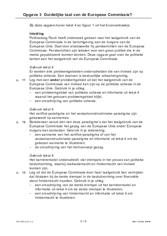 Opgaven examen VWO maatschappijwetenschappen 2024, tijdvak 1. Pagina 5