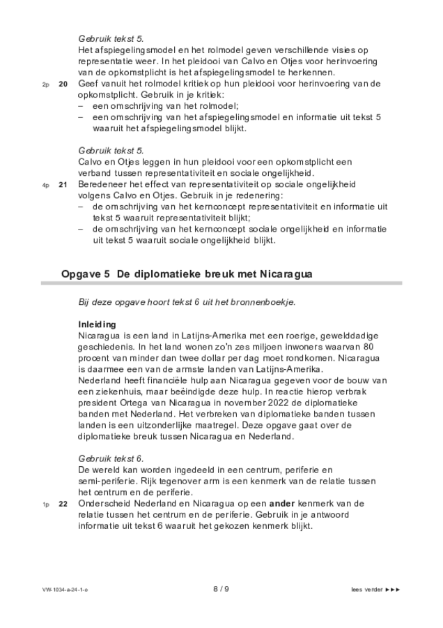 Opgaven examen VWO maatschappijwetenschappen 2024, tijdvak 1. Pagina 8