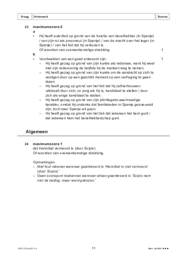 Correctievoorschrift examen VWO Latijn 2024, tijdvak 1. Pagina 11