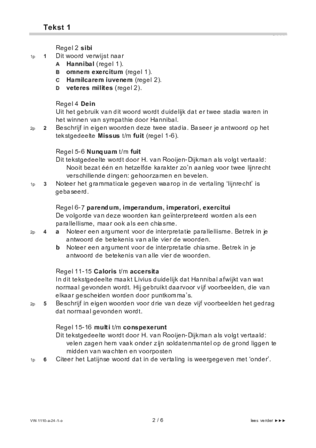 Opgaven examen VWO Latijn 2024, tijdvak 1. Pagina 2