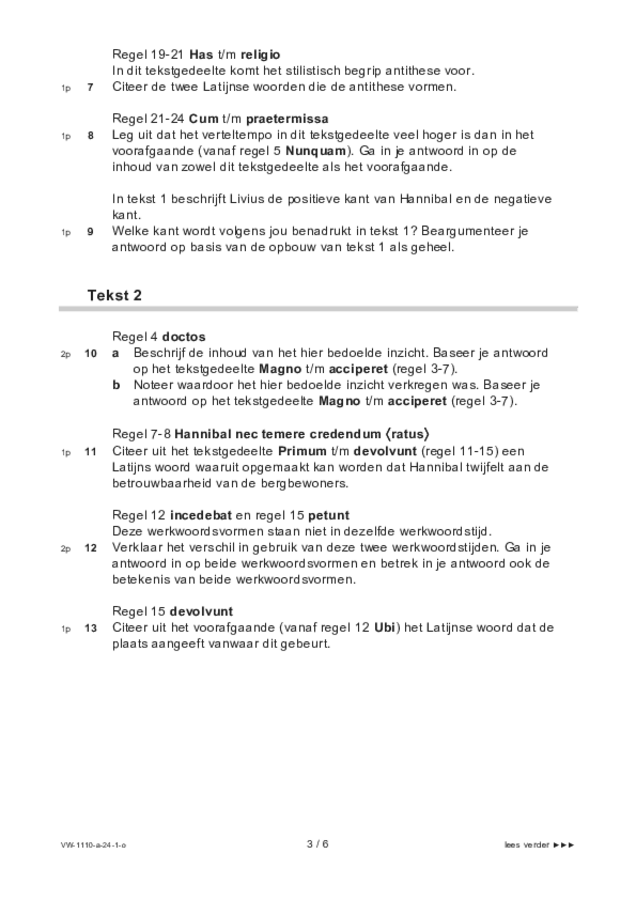 Opgaven examen VWO Latijn 2024, tijdvak 1. Pagina 3