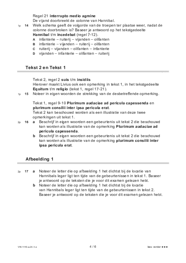 Opgaven examen VWO Latijn 2024, tijdvak 1. Pagina 4