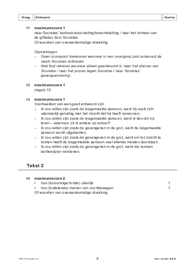 Correctievoorschrift examen VWO Grieks 2024, tijdvak 1. Pagina 8