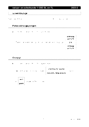 Antwoorden examen VMBO GLTL natuur- en scheikunde 1 2023, tijdvak 2