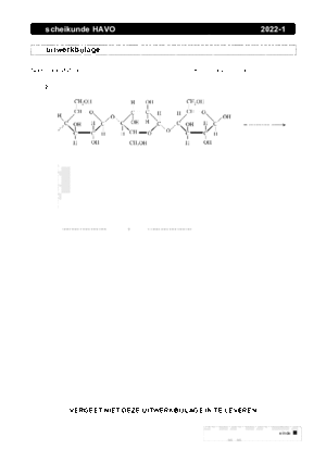 Antwoorden examen HAVO scheikunde 2022, tijdvak 1