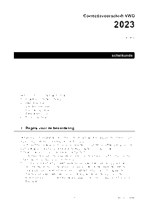 Antwoorden examen VWO scheikunde 2023, tijdvak 2